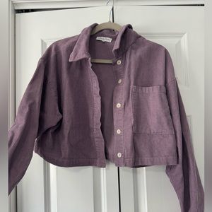 Lightweight purple corduroy jacket